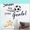 Shoot For Your Goals Letter Football Pattern Pvc Wall Sticker For Boys Bedroom Kids Room Decor