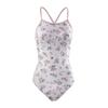 Small Fresh Pink Floral Sexy Tight-fitting Racing Sports One-piece Triangle Swimming Pool Hot Swimsuit Women