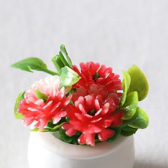 Mini hrnková rostlina High Simulation Příslušenství Živé barvy hrnková rostlina Dekor domečku pro panenky pro krajinu