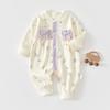 Baby-Mädchen-Strampler, Süßes Langarm-Baby-Einteiler-Outfit, Frühling Herbst Neugeborenen Krabbel-Strampler für Draußen
