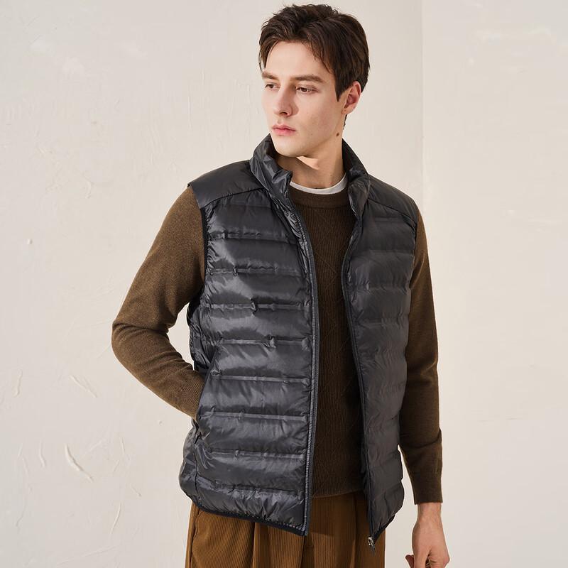 Yalu Men's Simple Stand Collar Duck Down Vest