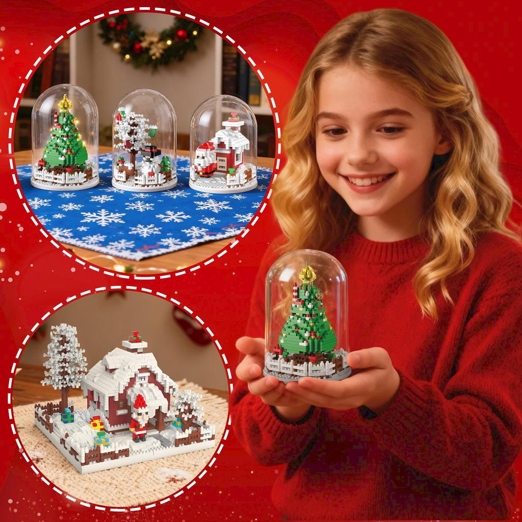 Christmas Tree Series Small ParticleChildren'S Educational BuildingBlocks, Princess And Girl Gifts, Creative Decorative Toys