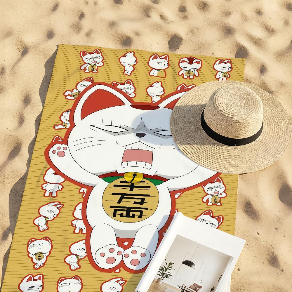 Anime Turbo Granny Cat Towel Quick Drying Beach Towels Are Suitable For Swimming Pools Camping Yoga And The Gym