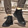 Golden Sapling 2025 New Spring Retro Boots for Man Outdoor Vintage Chunky Flats Male Genuine Leather Lace-up Ankle Boot Shoes