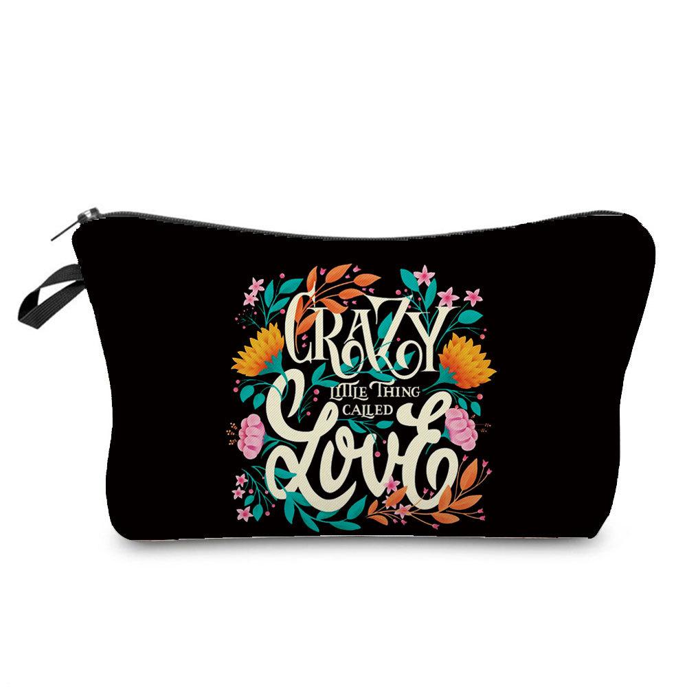 Women Flower Print Cosmetic Bag Toiletries Organize Travel Storage Case 6778