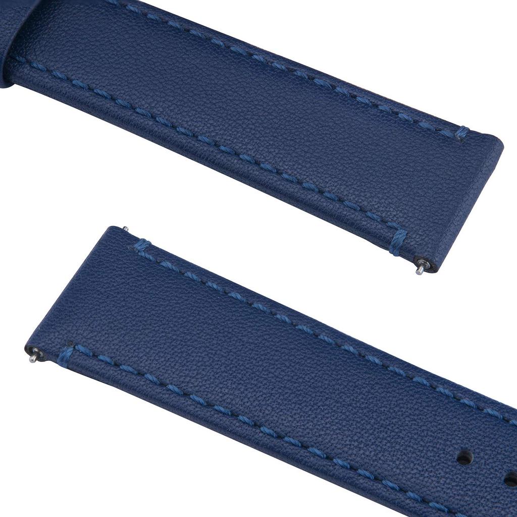 Brismassi Esetti Schnellverschluss Echtes Leder Uhrenarmband Beliebte Ersatzarmbandgrößen 22mm Kalbslederband, - 16mm, 18mm, 19mm, 20mm, (Strapazierfähiges Futter)