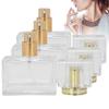 3pcs Glass Empty Perfume Bottle Makeup Refillable Perfume Spray Bottle DispenserGold