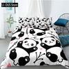 Set da letto Panda Cartone Animato Carino Bambino Bambini Copripiumino Creativo per Ragazzi con Federa Set da Letto King Size per Adolescenti