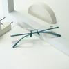 Glasses Rimless Reading Glasses Diamond Small Fresh Men'S High Definition Anti-Blue Reading Glasses