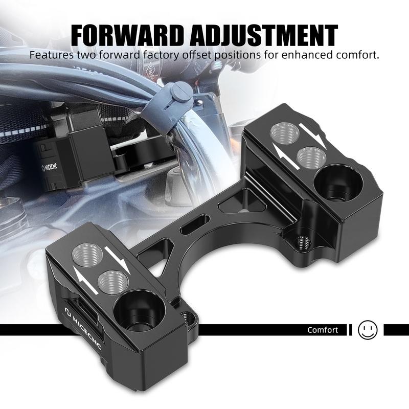 1x Steering Damper Mount 1" Rise Handlebar Riser Kit for KTM 790 Adventure 890 Adventure/R/Rally 2019 2020 2021 2022 2023 2024