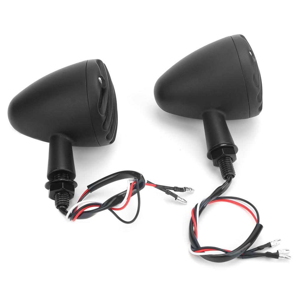 2pcs LED Turn Signal Lamp Indicator Bright Yellow Light Color Waterproof Fit for   Retro Motorbike