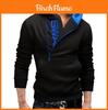 Lässiger Kapuzenpullover mit seitlichem Reißverschluss und Colorblock-Design für Herren