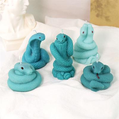 3D Realistische Schlangenkerze Silikonform DIY Tier Schlange Relief Gips Tierform Halloween Deko Terror Kunst Heimdeko