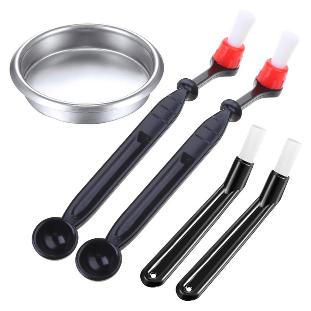 Środek do czyszczenia szczotki do ekspresu do kawy 4 sztuki Szczotka do ekspresu do kawy z wkładką ze stali nierdzewnej 58 mm do płukania wstecznego Metalowy ślepy filtr