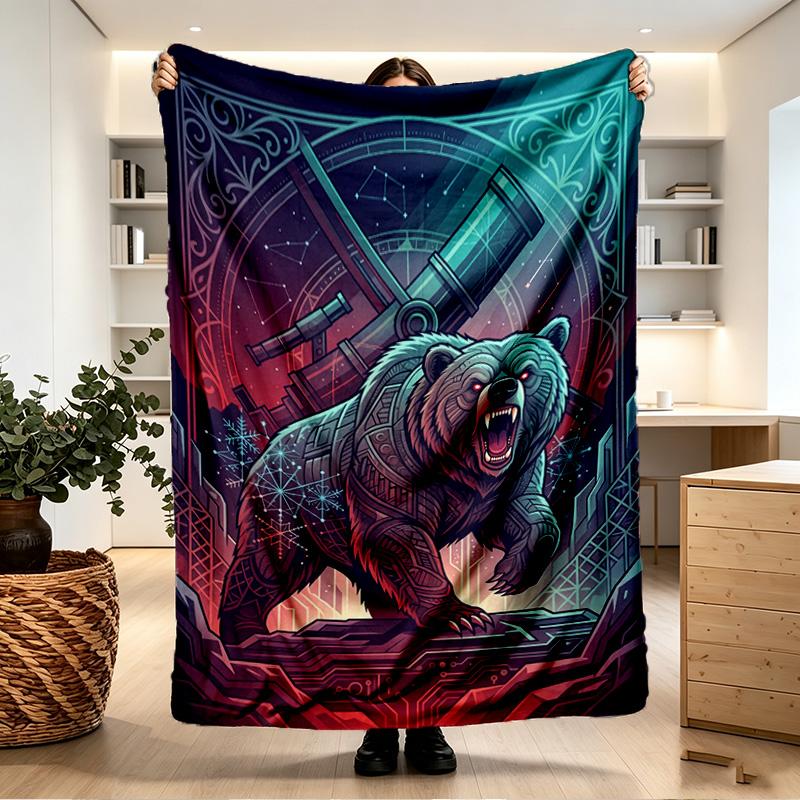 North Sydney Bears Print Blanket - Soft & Comfortable, for Bedroom, Travel, Sofa, Home Decoration - Birthday Christmas Gift for Friend