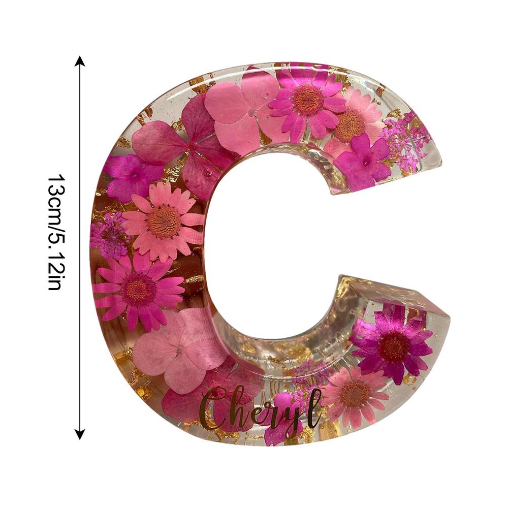 Creative Large Letter Floral Night Light 26 Letters A-Z Dry Flower Simulation Floral Letter Light Valentine's Day Gift