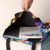 Colorful kitten printed casual handbag, reusable fashionable backpack, multifunctional handbag, printed canvas shopping bag