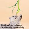 Cat Wand Toy Interactive Tail For Indoor Cats,Small Feather  Flowing Feather Tips,Cat Teasing Stick Bite Resistant Pet Supplies