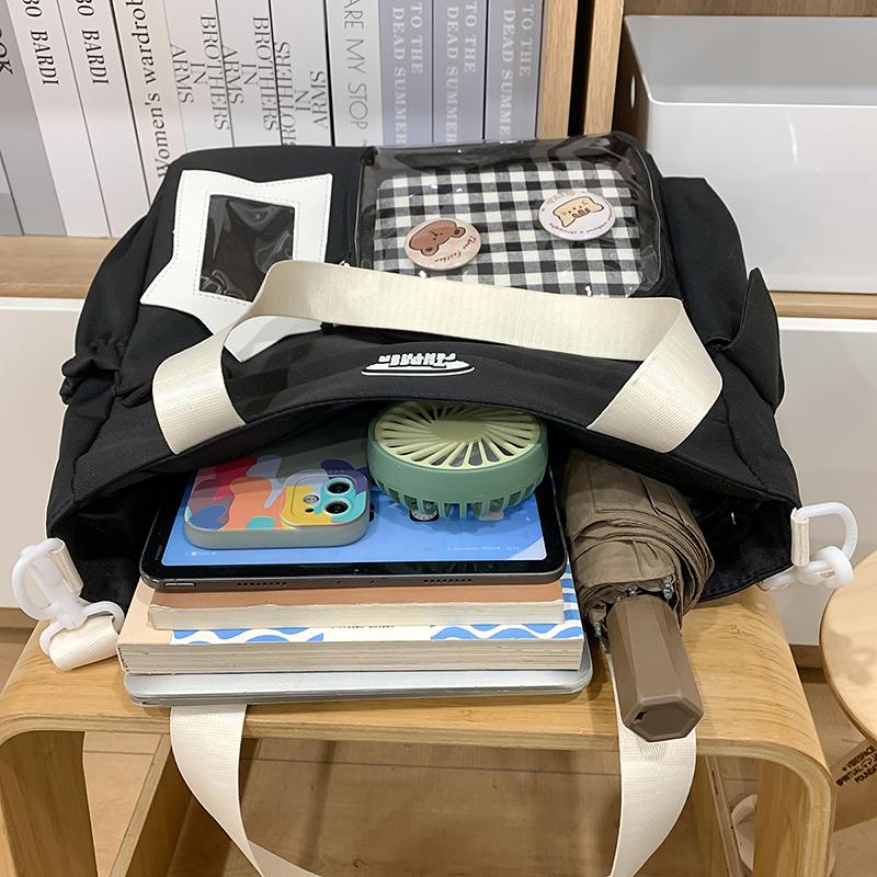 Duża pojemność Damska torba na ramię Studencka torba na zakupy do klasy Torba crossbody