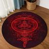 Occult Symbol Round Carpet, Personalized Rug, Housewarming gifts,Satan Brimstone Round Carpet, Satanic Home Decor