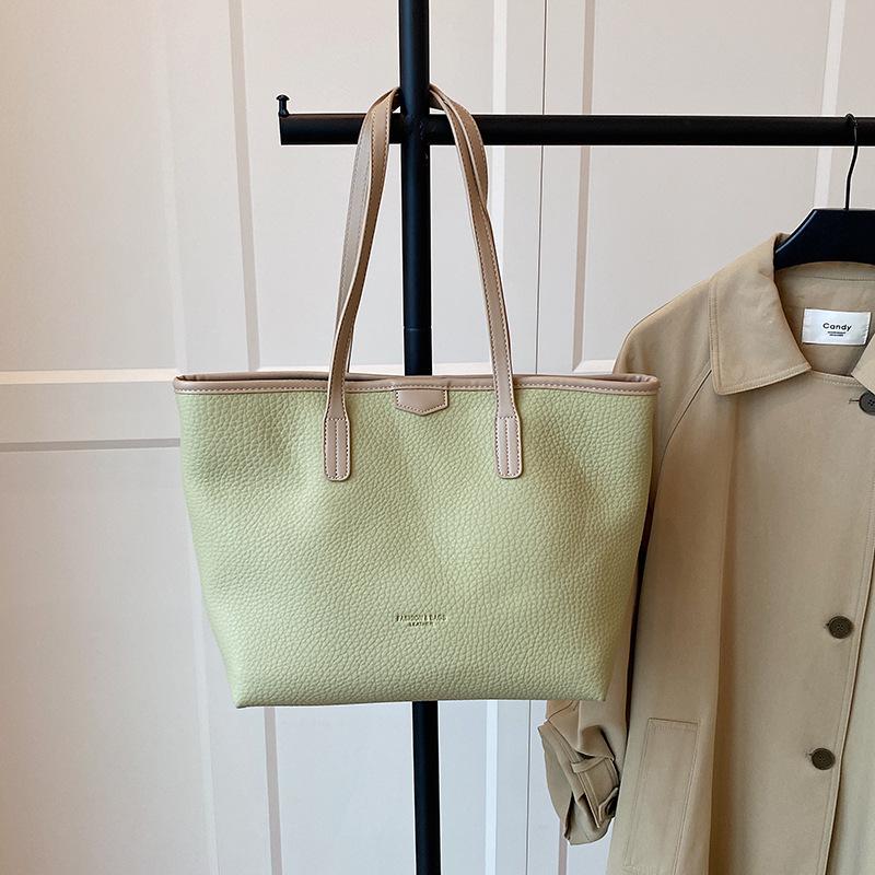 Large Capacity Bag Women's Summer New Casual Simple Shoulder Bag Commuter Tote Bag