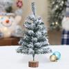 Artificial Christmas Tree Decoration Tabletop Mini Snow Flocked Xmas Tree Figurine Realistic