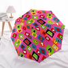 1pc Colorful Alphabet Pattern Umbrella with Plastic Handle,Compact & Stylish,Cartoon Pattern,Outdoor UmbrellaPT551
