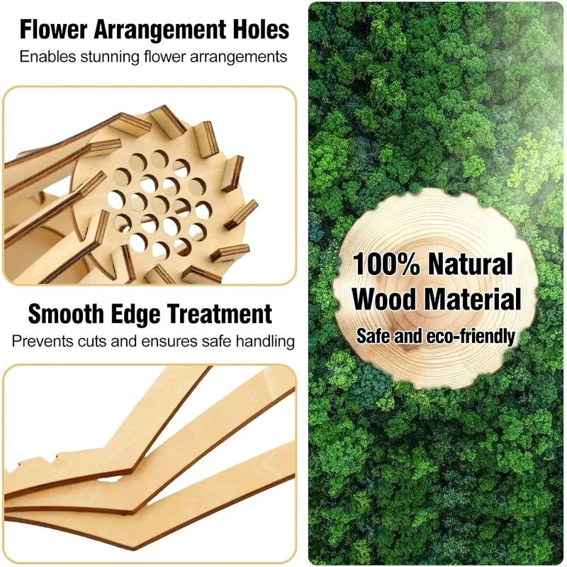 A Top Quality DIY Wooden Stand for Lego Flowers - Roses Cherry Blossoms Sunflowers Tulips Daffodils Lotus Home Decorative Gift