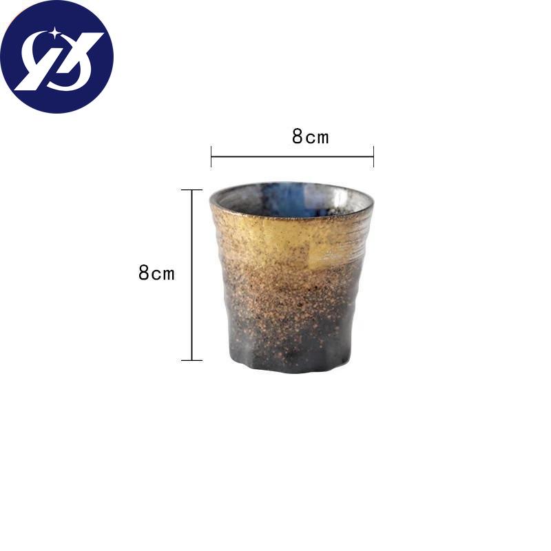 Japanese Ceramic Retro Hand-painted Teacup Household Stoneware Water Mug Office Restaurant Drinkware