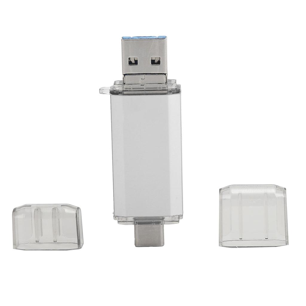 U Disk 3-in-1 Aluminiumlegierung HighSpeed Silber USB3.0 Flash Disk für Mobiltelefone Computer(256 GB )