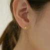 Lunne 14K Basic Mini Cross Earrings (14K Gold) #Es19