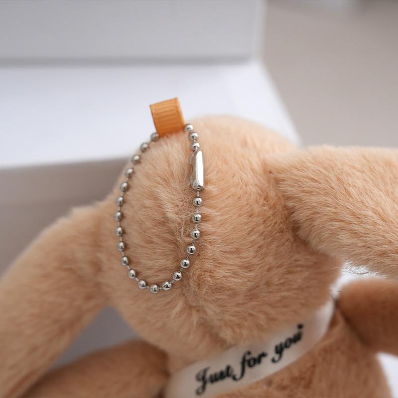 Adorable Plush Rabbit Keychain Doll Perfect For Miniature Backpack Accessories And Gifts