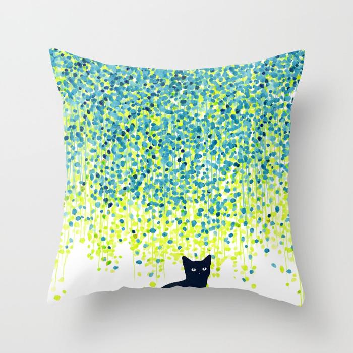 Green Plant Throw Pillow Cover Cactus Geometric Flower Cushion  for Home Sofa Chair   Set