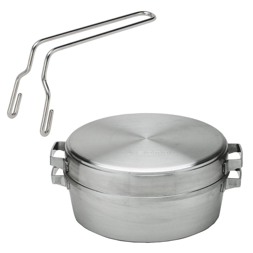 SOTO Stainless Steel Dutch Oven 10 Inch Dual Lifter Set ST-910DLS