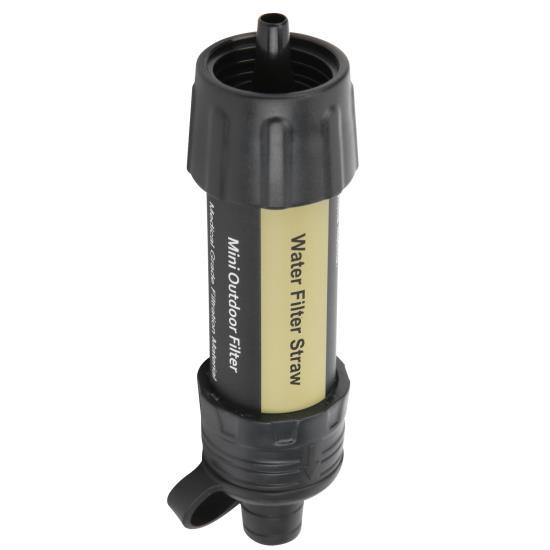 Outdoor Water Filter Straw with Bag Kit Mini Water Purifier for Camping Hiking EmergencyAll Black 