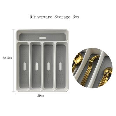1 Pieza Bandeja de Cubiertos de Plástico Organizador de Cajón de Cocina Separador Organizador de Cubiertos para Cuchara Tenedor Cuchillo Estante Caja de Almacenamiento de Vajilla