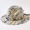 New European and American style letter printing fashion top hat men's and women's fashion jazz hat sunscreen sun hat