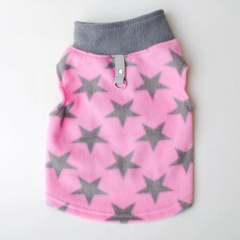 Pet clothes, dog autumn and winter fleece traction buckle, color