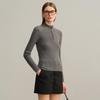 Women's Half-Zip Slim-Fit Cashmere Sweater - Half-High Collar, Warm Knitwear for Autumn & Winter