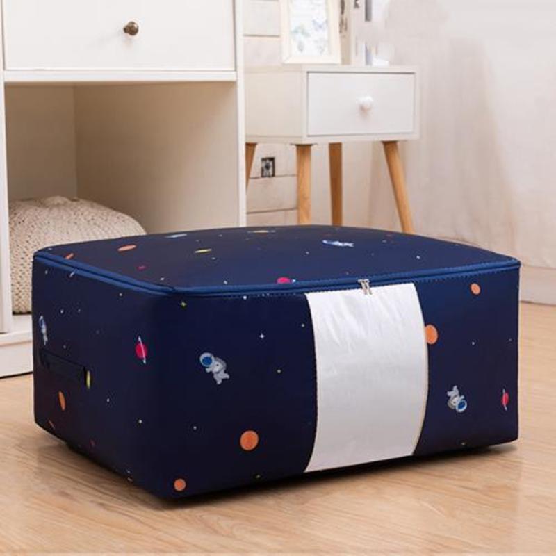 

Transparent Window Design Wardrobe Organizer Bags Household Clothes Moisture Proof Storage Bag Bedding Dustproof Storage Bags M-53x34x20cm