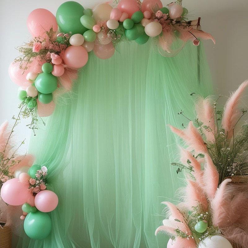 10/5/3/2/1M Wedding Tulle Backdrop Curtains,Sheer Backdrop Curtains,Birthday Party Baby Shower,Photography Backdrop Decoration