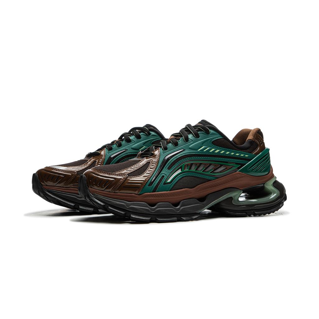 Li Ning Fierce Steed BOW Trendy Fashion Support Stable Durable Low-Top Casual Shoes Men Casual Shoes Green Brown AZGU061-4