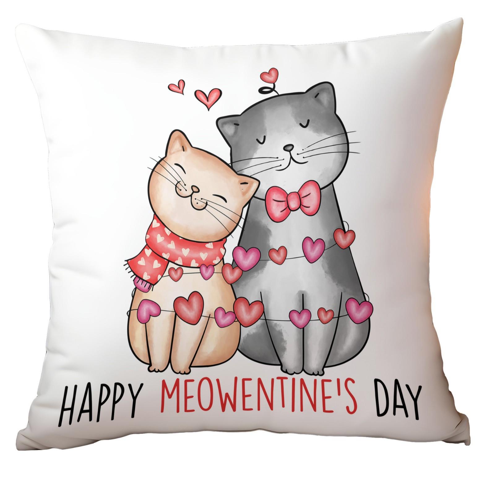 

Новая наволочка на День святого Валентина Гном Маленький человечек Животное Любовь Принт Украшение для дома Гостиная 45 * 45Cm