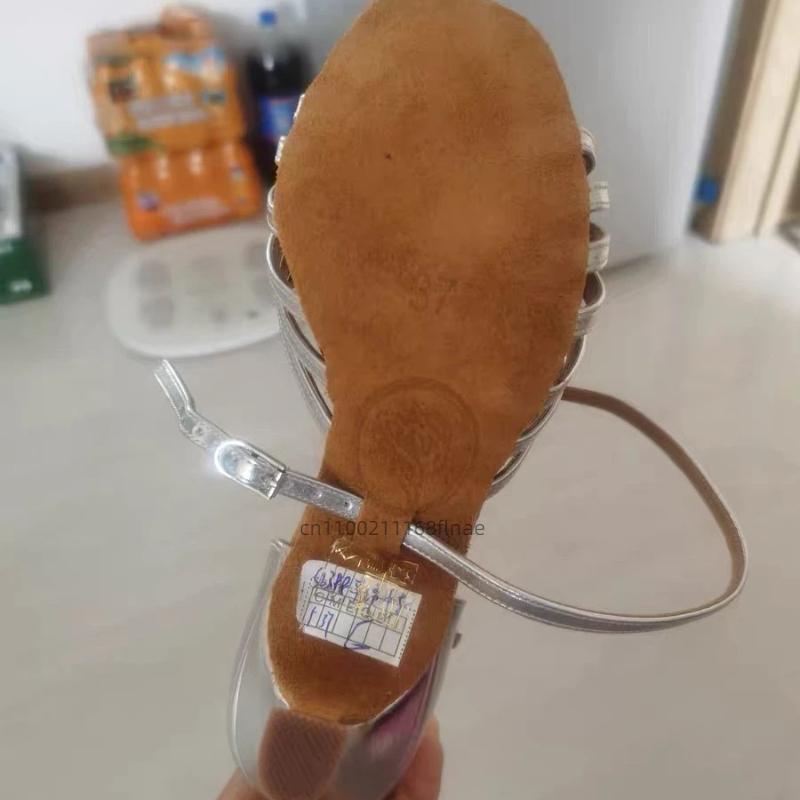 Latin Dance Shoes for Women and Adults, 7.5cm High Heels, Soft Soles, National Standard Dance Shoes, Suitable for All Seasons