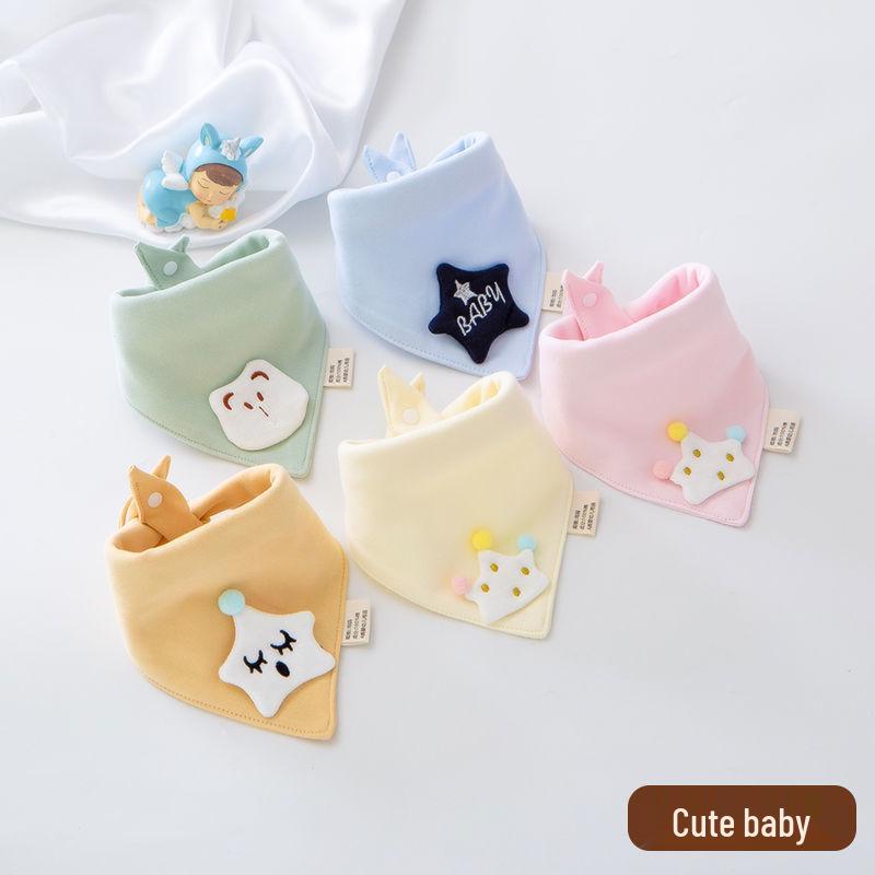 Unisex Triangle Baby Bibs: Pure Cotton, Waterproof, Super Soft, Double Snap, Scarf Wrap