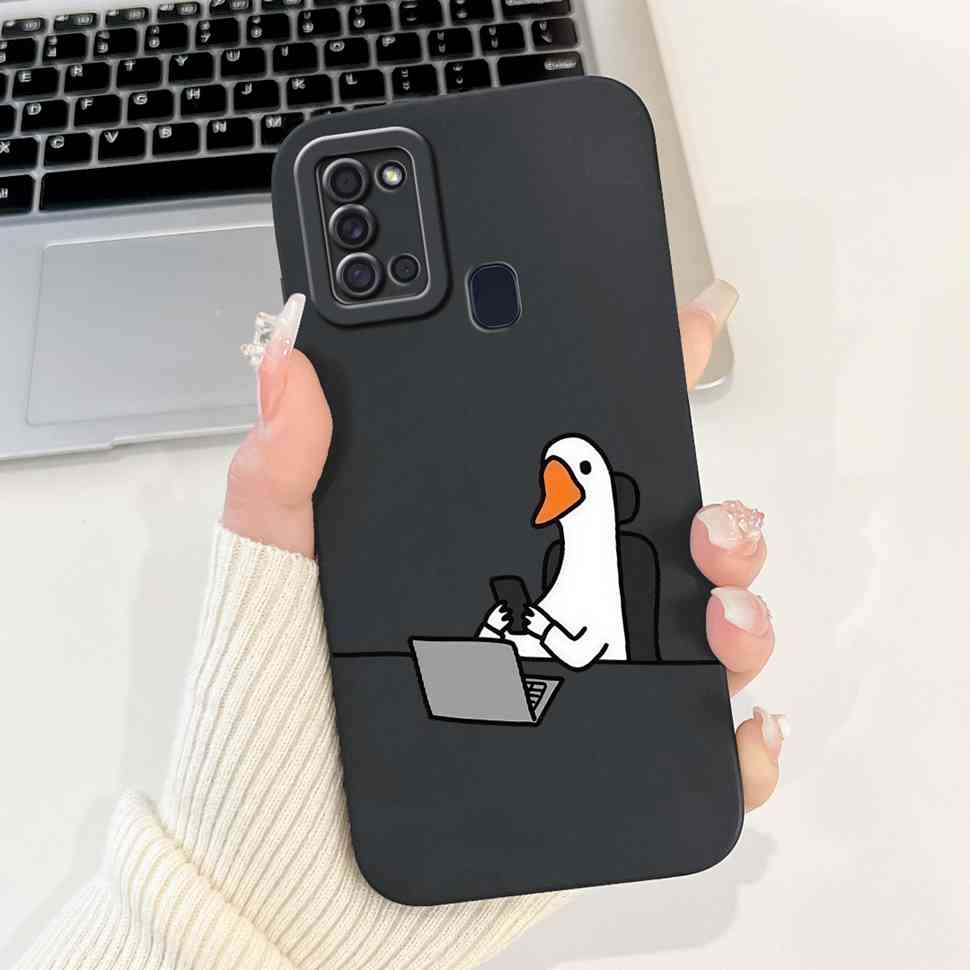 For Samsung Galaxy A21s SM-A217F Case Fashion Love Bow Cute Rabbit Soft Silicone Cover For Samsung A21s A 21S 6.5" Phone Cases