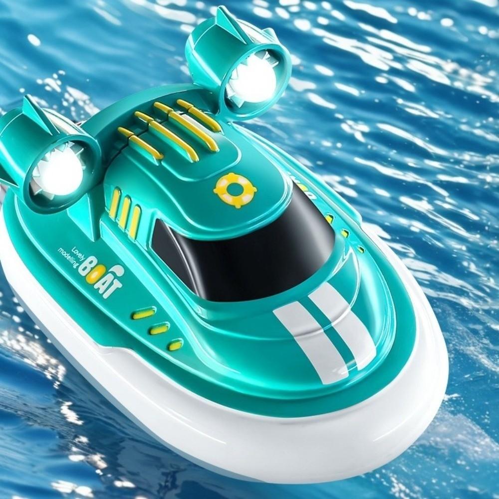 With Lights RC Boat Toy Wireless Remote Controlled RC Mini Boat Model Toy Tugboat Model Toy Gift