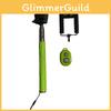 Steel Extendable Stainless Selfie Stick With Bluetooth Remote Outdoor Control