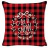 Home Decor Merry Christmas & Let It Snow Throw Pillows Pattern Cushion Cover Suitable For Sofa Bedroom Car Pillow Cover