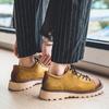 Mode Herren Freizeitschuhe Kuhveloursleder Hochwertiges Leder Herren Klassische Retro Schnürschuhe Dicke Sohle Schuhe im Britischen Stil Herren Outdoor Oxfords